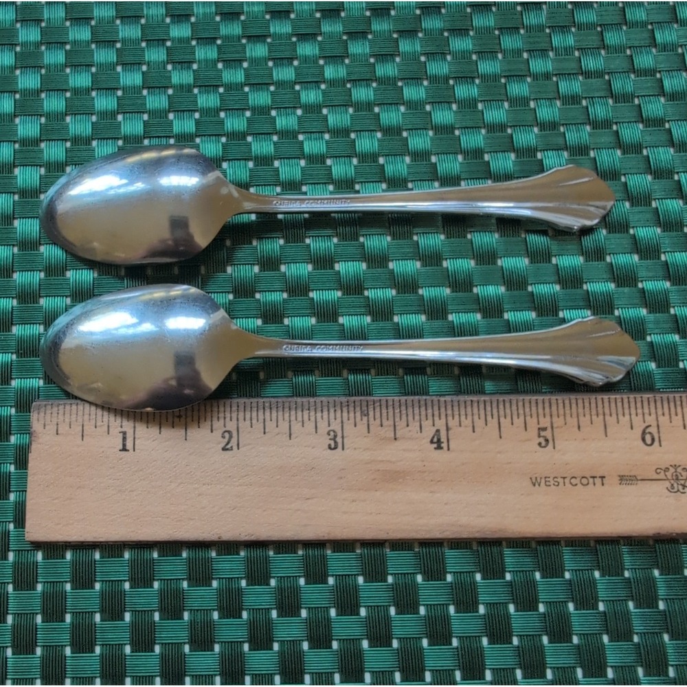 Oneida CLARETTE Teaspoons Set Lot of 2 Community Betty Crocker Stainless USA Vtg - Picture 9 of 10